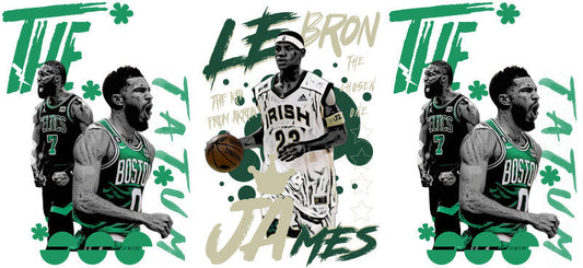 KA-8851 green basketball player collage cup wrap design
