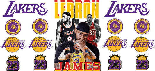 KA-8882 basketball player portrait artwork cup wrap design
