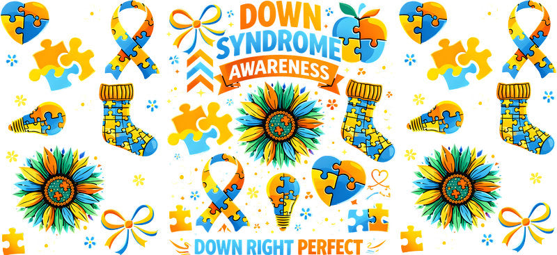 Puzzle Piece Awareness Artwork for 16oz Libbey Glass Cup