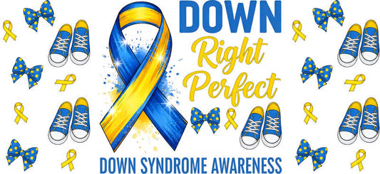 Down Right Perfect Ribbon Typography for 16oz Glass