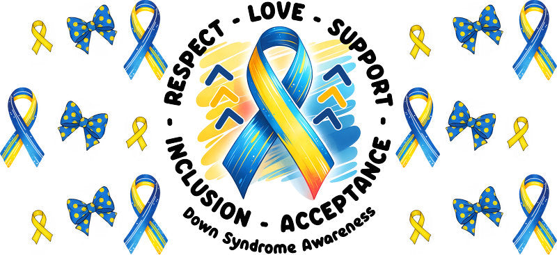 Teach Love Hope Inspire Inspirational Ribbon on 16oz Glass