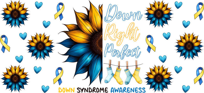 Sunflower Awareness Ribbon Graphic for 16oz Libbey Glass