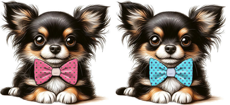 Formal Chihuahua Gentleman Dog UV DTF Cup Wrap for 16oz Glass Can