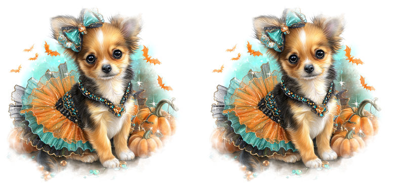 Coastal Chihuahua Beach Puppy UV DTF Cup Wrap for 16oz Glass Can
