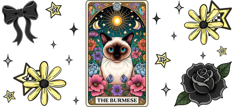 Cosmic Cat Portrait Cup Wrap for 16oz Libbey Glass