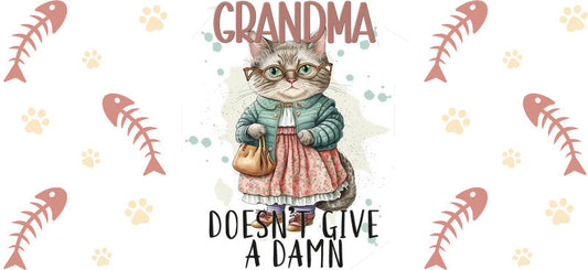Cat Grandma Life Cup Wrap for 16oz Libbey Glass