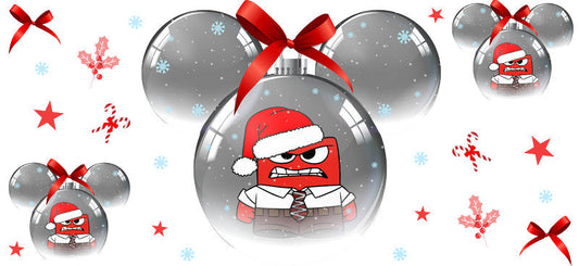 Red racing car with holiday lights, Christmas celebration cup wrap
