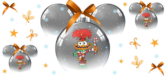 Winnie the Pooh with honey jar, Christmas festive design