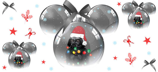 Mickey Mouse in Christmas sweater, festive holiday design, cup wrap