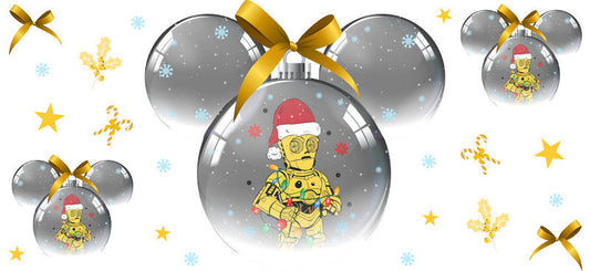 Rapunzel princess with holiday stars, Christmas festive cup wrap