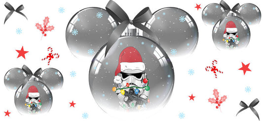 Holiday gnome with Christmas lights, festive 16oz glass decal