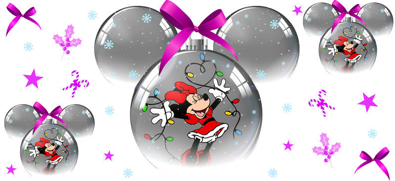 Tinkerbell fairy in festive outfit, holiday themed cup wrap