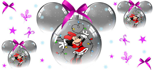 Tinkerbell fairy in festive outfit, holiday themed cup wrap