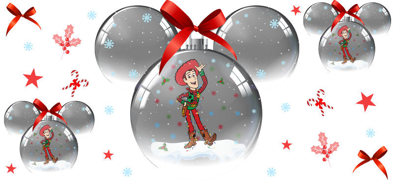 Jessie from Toy Story, cowgirl holiday festive 16oz cup wrap