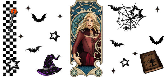KA-9465=halloween-cup-wrap-dark-gothic-pumpkin-bats-aesthetic-white-background