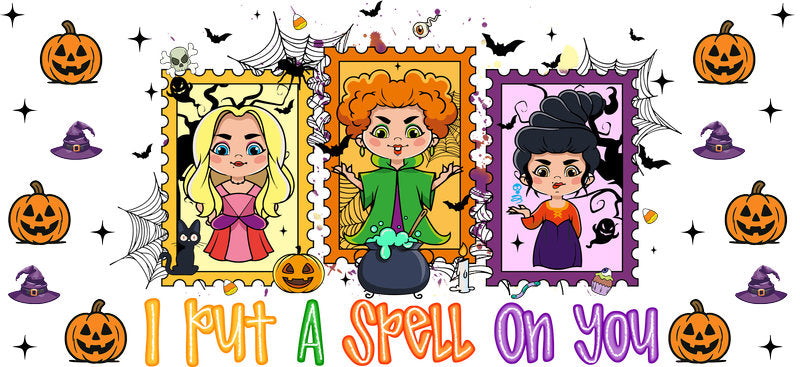 KA-9501=halloween-cup-wrap-cute-pumpkin-bats-stars-design-white-background