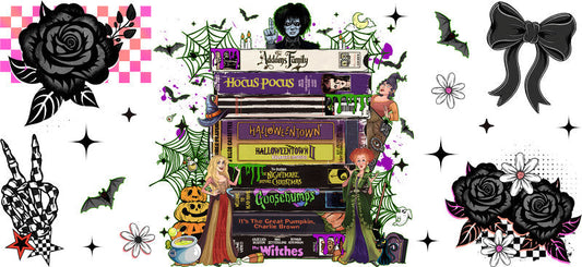 KA-9511=halloween-cup-wrap-floral-decor-pumpkin-bats-design-white-background