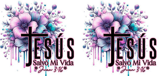 KA-9595 jesus loves you UV DTF cup wrap for libbey glass with faith based inspirational design