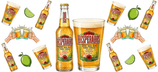KA-9637 party beer glass UV DTF cup wrap for 16oz glass can drink aesthetic