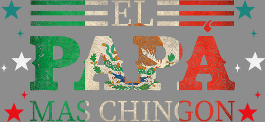 KA-9696 el papa bold latino uv dtf cup wrap for 16oz glass can cultural gift cup decal design