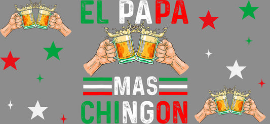 KA-9697 beer toast el papa uv dtf cup wrap for 16oz glass can fiesta party cup decal design