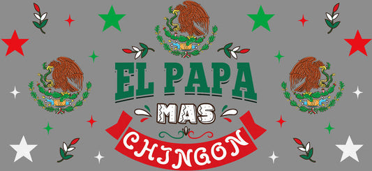 KA-9700 el papa modern latino uv dtf cup wrap for 16oz glass can clean aesthetic cup decal design