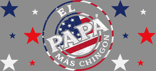KA-9702 el papa classic latino uv dtf cup wrap for 16oz glass can vintage cup decal gift design