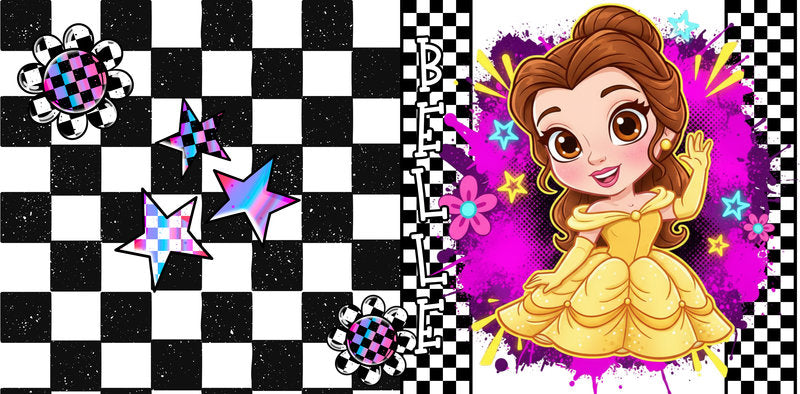 KA-9711 storybook character uv dtf cup wrap for 16oz glass can custom cup decal elegant fairytale design