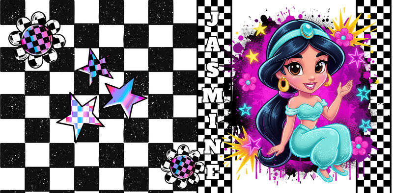 KA-9719 magic character uv dtf cup wrap for 16oz glass can custom cup decal palace inspired design