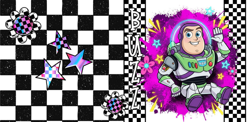 KA-9721 space ranger character uv dtf cup wrap for 16oz glass can custom cup decal adventure design