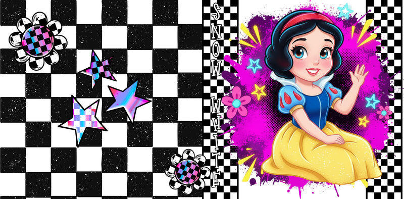 KA-9737 fairytale character uv dtf cup wrap for 16oz glass can custom cup decal storybook design