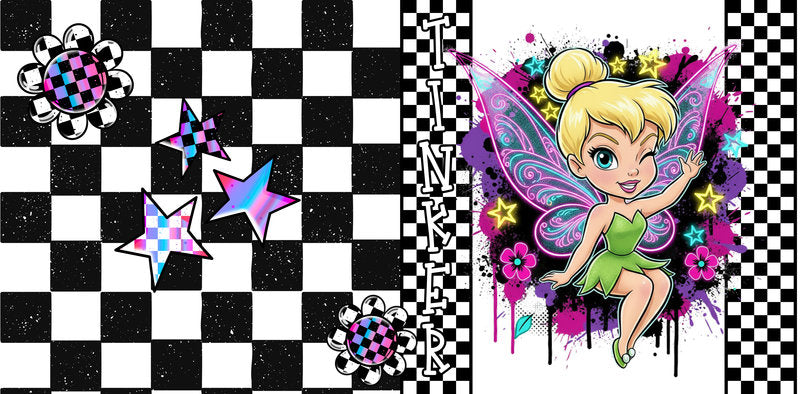KA-9740 fairy character uv dtf cup wrap for 16oz glass can custom cup decal magical design