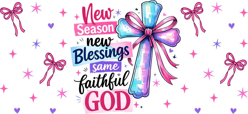 KA-9861 Jesus floral faith UV DTF cup wrap 16oz glass can Christian aesthetic design