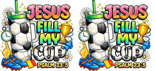 KA-9862 faith Bible verse UV DTF cup wrap 16oz glass can inspirational drinkware decal