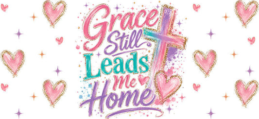 KA-9870 Jesus grace floral UV DTF cup wrap 16oz glass can aesthetic cup wrap
