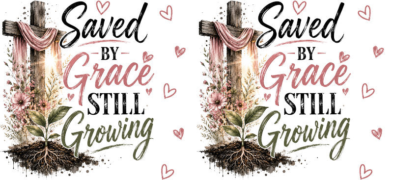 KA-9874 Jesus saved UV DTF cup wrap 16oz glass can inspirational design