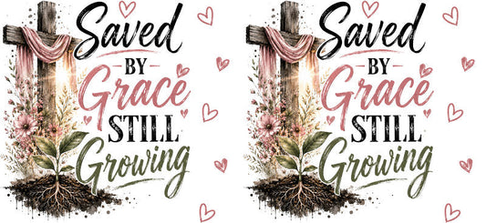 KA-9874 Jesus saved UV DTF cup wrap 16oz glass can inspirational design