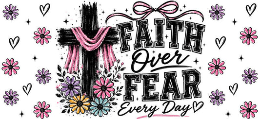 KA-9877 faith Bible UV DTF cup wrap 16oz glass can inspirational design