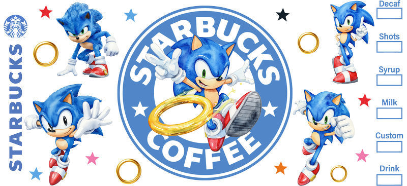 Game Character UV DTF Cup Wrap for 16oz Glass Can KA-9921
