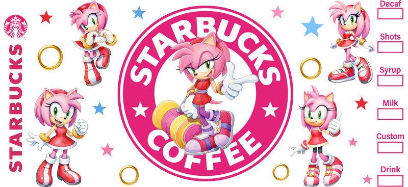 Game Character UV DTF Cup Wrap for 16oz Glass Can KA-9923