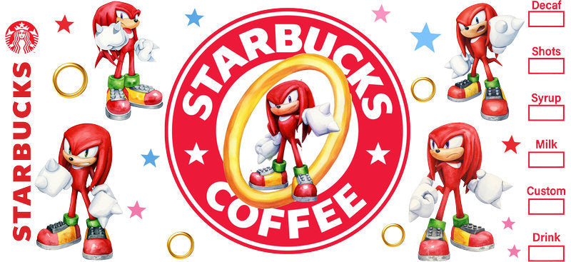 Game Character UV DTF Cup Wrap for 16oz Glass Can KA-9929