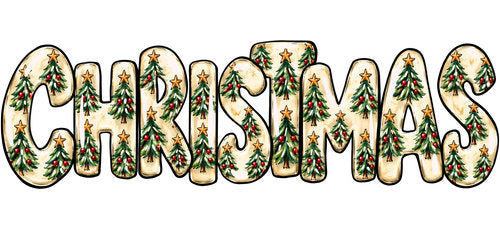 floral christmas typography pattern watercolor holiday design for a 16oz glass cup wrap