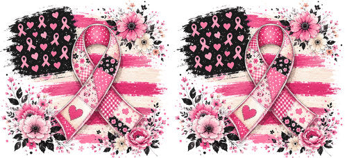 pink ribbon floral hope pink ribbon cup wrap design
