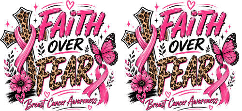 faith over fear pink ribbon pink ribbon cup wrap design