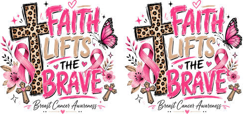 faith lifts brave pink ribbon pink ribbon cup wrap design