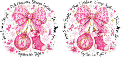 pink floral awareness bow pink ribbon cup wrap design