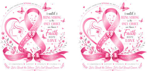 pink ribbon hope and faith pink ribbon cup wrap design