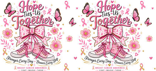faith strength awareness woman pink ribbon cup wrap design
