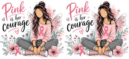 faith courage pink ribbon pink ribbon cup wrap design