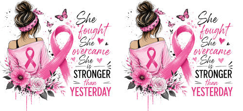 pink ribbon pink hope girl pink ribbon cup wrap design